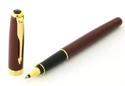 Roller Sonnet laqué rouge intense attributs plaqués or de Parker - photo 2