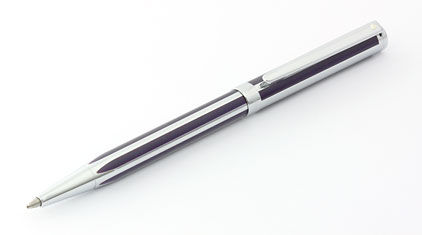 Stylo bille rayé violet chromé Intensity de Sheaffer - photo.
