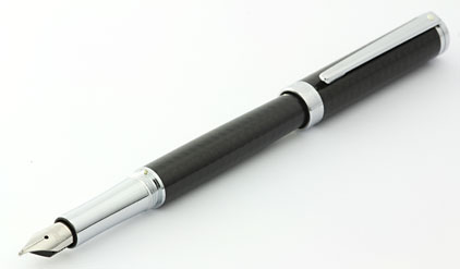 Stylo plume de luxe en fibre de carbone avec cartouche de pompe, stylos à  encre liquide, bureau, entreprise, cadeau de fête des pères, école