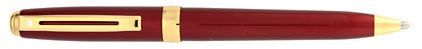 Stylo bille Prelude Mini Red Translucent attributs dorés de Sheaffer