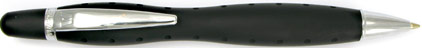 Le stylo bille s-Kiss noir caoutchouté de Vuarnet