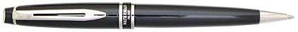 Stylo bille Expert laqué noir attributs chromés de Waterman, cliquez pour plus de d�tails sur ce stylo...