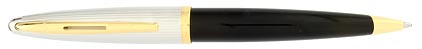 Stylo bille Carène DeLuxe Noir argent et or de Waterman, cliquez pour plus de d�tails sur ce stylo...