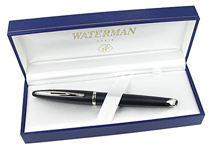 Stylo Plume Waterman - Plaqué Or, Gris, Plume 18K - Occasion