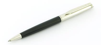 Stylo bille Hémisphère Moonlight Satin laque noire Waterman - photo.