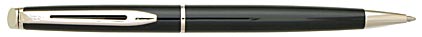 Stylo bille Hémisphère laqué noir attributs chromés de Waterman