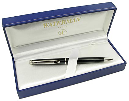 Stylo bille Hémisphère laqué noir attributs chromés de Waterman - photo 4