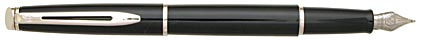 Stylo plume Hémisphère laqué noir attributs chromés de Waterman